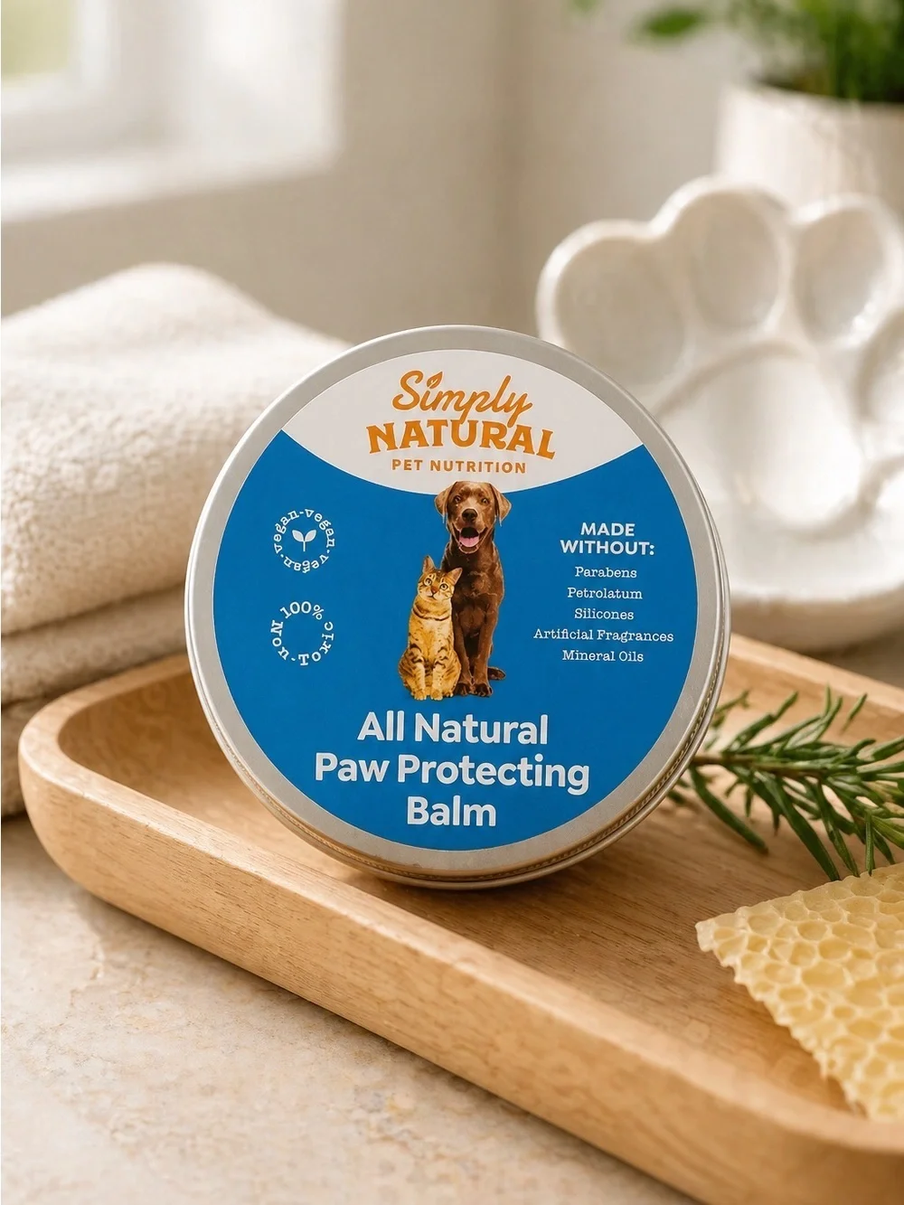 NIB Simply Natural Paw Protecting Balm for Dogs Moisturizing